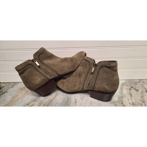 Sam Edelman Womens Leather Suede Olive Green Boots Size 8.5